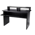 Monoprice Studio Workstation with Dual 3U Rack Bays and 66-key Keyboard Controller Tray, For Modern Home Studio - Stage Right Series