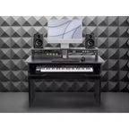 Postazione di Lavoro Monoprice Studio con Doppio Alloggiamento Rack 3U e Vassoio per Controller Tastiera a 66 tasti, Per Moderno Home Studio - Serie Stage Right