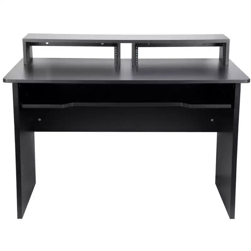 Postazione di Lavoro Monoprice Studio con Doppio Alloggiamento Rack 3U e Vassoio per Controller Tastiera a 66 tasti, Per Moderno Home Studio - Serie Stage Right