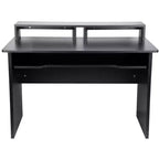 Postazione di Lavoro Monoprice Studio con Doppio Alloggiamento Rack 3U e Vassoio per Controller Tastiera a 66 tasti, Per Moderno Home Studio - Serie Stage Right
