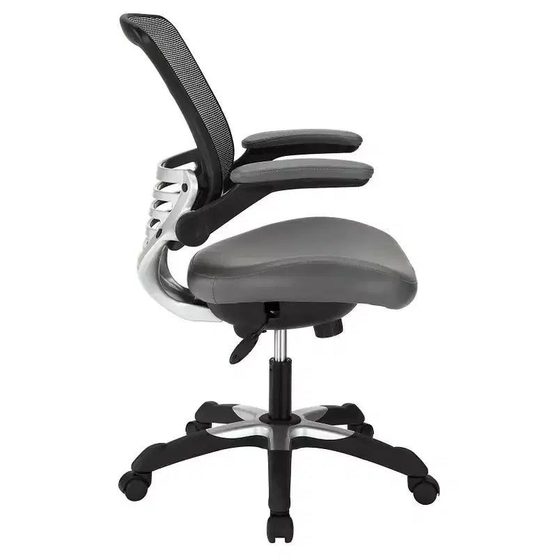 Sedia da Ufficio Modway Edge con Schienale in Rete e Seduta in Similpelle