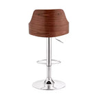Sgabello da bar ad altezza regolabile Asher con rivestimento in similpelle cromato - Armen Living