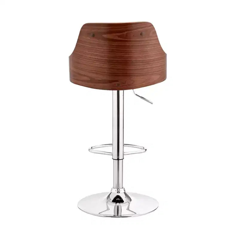 Sgabello da bar ad altezza regolabile Asher con rivestimento in similpelle cromato - Armen Living