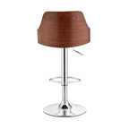 Sgabello da bar ad altezza regolabile Asher con rivestimento in similpelle cromato - Armen Living
