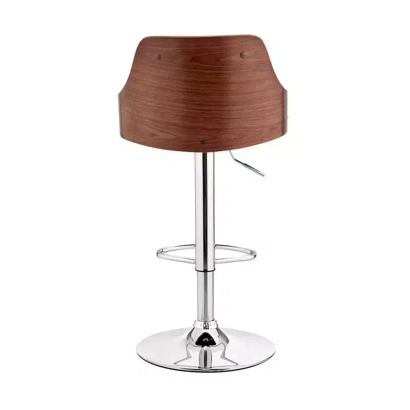 Sgabello da bar ad altezza regolabile Asher con rivestimento in similpelle cromato - Armen Living