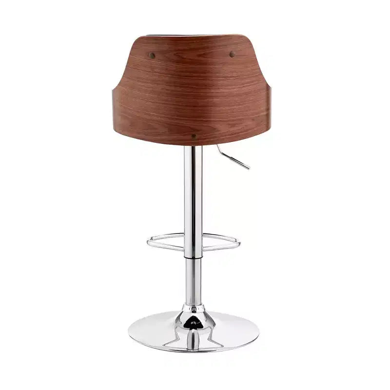 Sgabello da bar ad altezza regolabile Asher con rivestimento in similpelle cromato - Armen Living