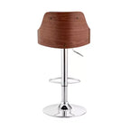Sgabello da bar ad altezza regolabile Asher con rivestimento in similpelle cromato - Armen Living