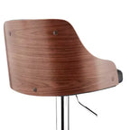 Sgabello da bar ad altezza regolabile Asher con rivestimento in similpelle cromato - Armen Living