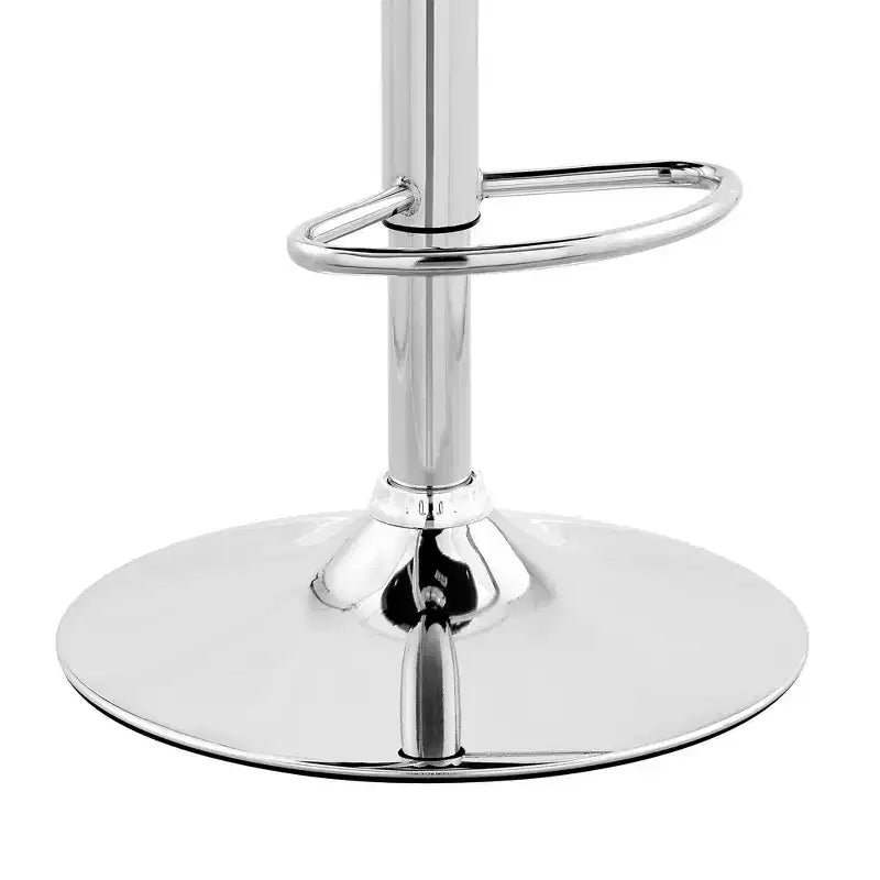 Sgabello da bar ad altezza regolabile Asher con rivestimento in similpelle cromato - Armen Living