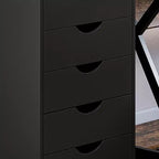 HOMCOM Meuble de Rangement à 5 Tiroirs pour Bureau, Organisateur de Rangement avec Style Nordique Minimaliste Moderne et Roues