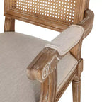 Set di 2 sedie da pranzo imbottite Maria French Country in legno e canna - Christopher Knight Home