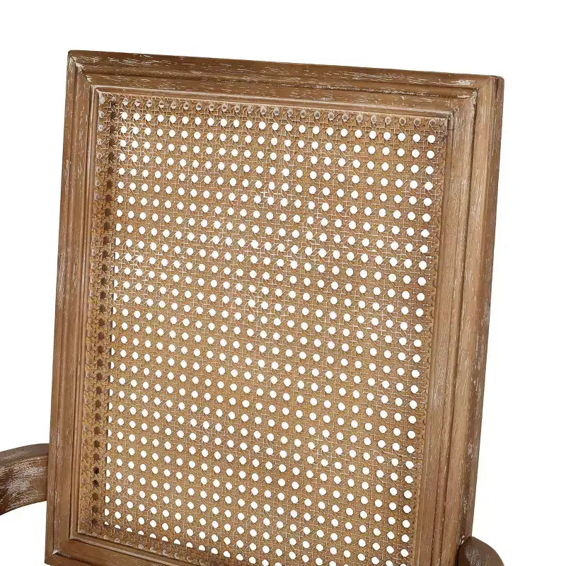 Set di 2 sedie da pranzo imbottite Maria French Country in legno e canna - Christopher Knight Home