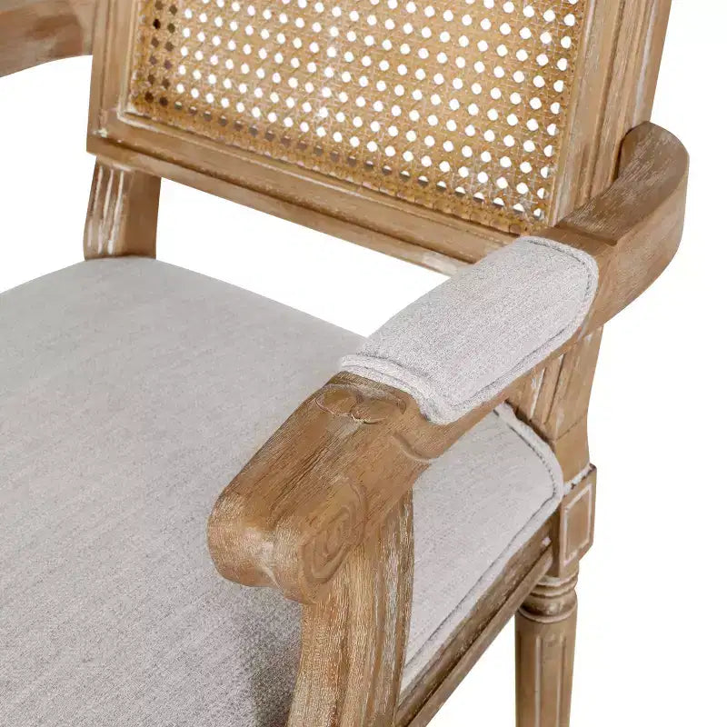 Set di 2 sedie da pranzo imbottite Maria French Country in legno e canna - Christopher Knight Home