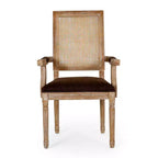 Set di 2 sedie da pranzo imbottite Maria French Country in legno e canna - Christopher Knight Home