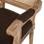 Set di 2 sedie da pranzo imbottite Maria French Country in legno e canna - Christopher Knight Home