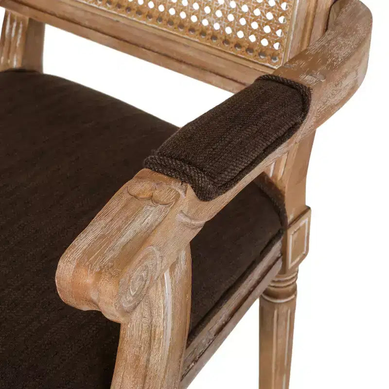 Set di 2 sedie da pranzo imbottite Maria French Country in legno e canna - Christopher Knight Home