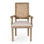 Set di 2 sedie da pranzo imbottite Maria French Country in legno e canna - Christopher Knight Home