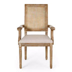 Set di 2 sedie da pranzo imbottite Maria French Country in legno e canna - Christopher Knight Home