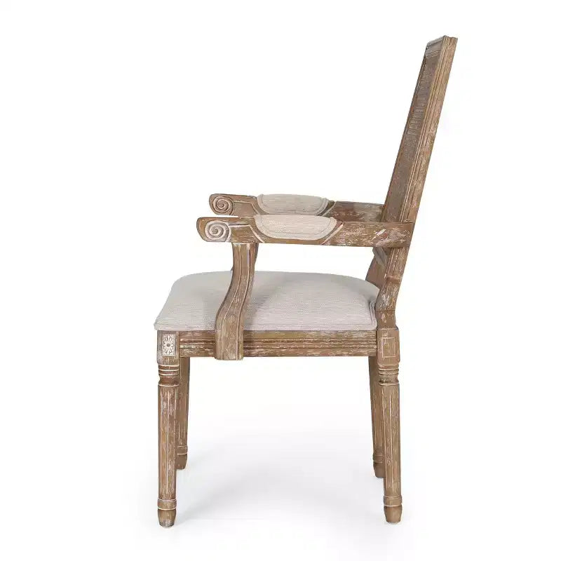 Set di 2 sedie da pranzo imbottite Maria French Country in legno e canna - Christopher Knight Home