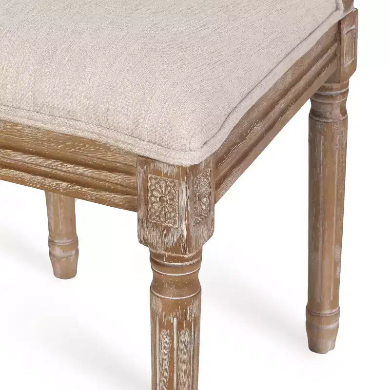 Lot de 2 chaises de salle à manger tapissées en bois et cannage style campagne française Regina - Christopher Knight Home