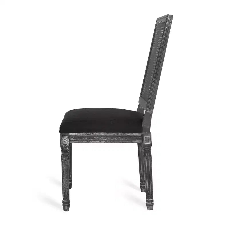Lot de 2 chaises de salle à manger tapissées en bois et cannage style campagne française Regina - Christopher Knight Home