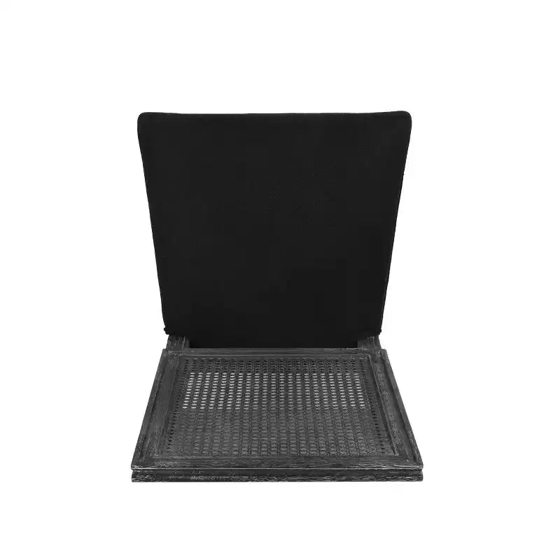 Lot de 2 chaises de salle à manger tapissées en bois et cannage style campagne française Regina - Christopher Knight Home