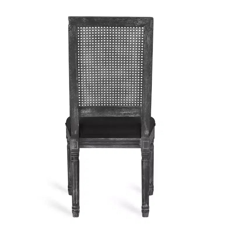 Lot de 2 chaises de salle à manger tapissées en bois et cannage style campagne française Regina - Christopher Knight Home