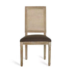 Lot de 2 chaises de salle à manger tapissées en bois et cannage style campagne française Regina - Christopher Knight Home