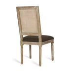Lot de 2 chaises de salle à manger tapissées en bois et cannage style campagne française Regina - Christopher Knight Home