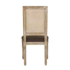 Lot de 2 chaises de salle à manger tapissées en bois et cannage style campagne française Regina - Christopher Knight Home