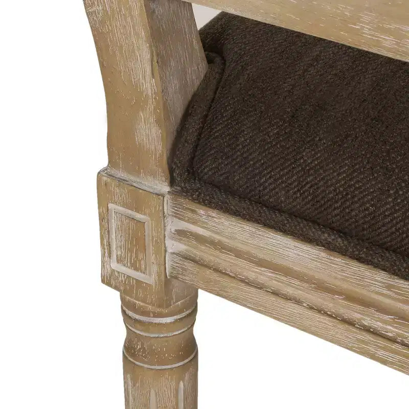 Lot de 2 chaises de salle à manger tapissées en bois et cannage style campagne française Regina - Christopher Knight Home