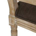 Lot de 2 chaises de salle à manger tapissées en bois et cannage style campagne française Regina - Christopher Knight Home