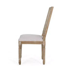 Lot de 2 chaises de salle à manger tapissées en bois et cannage style campagne française Regina - Christopher Knight Home