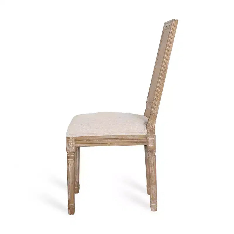 Lot de 2 chaises de salle à manger tapissées en bois et cannage style campagne française Regina - Christopher Knight Home