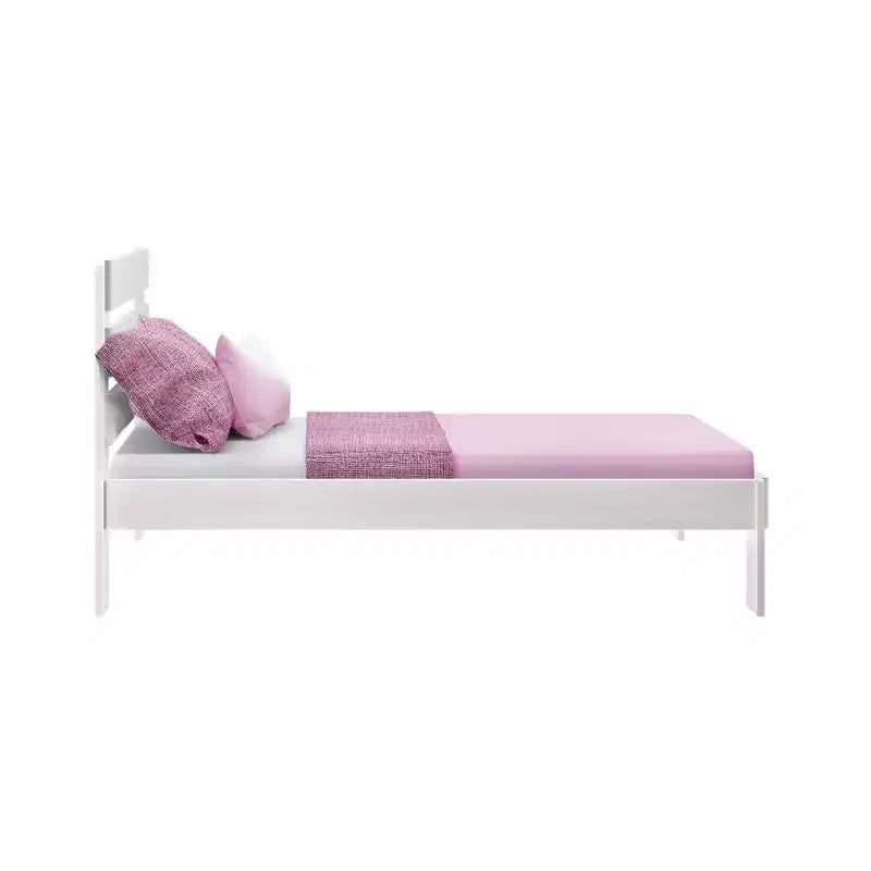 Max & Lily Struttura Letto Matrimoniale, Letto a Piattaforma in Legno Massello Stile Rustico con Testiera a Doghe
