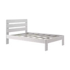 Max & Lily Struttura Letto Matrimoniale, Letto a Piattaforma in Legno Massello Stile Rustico con Testiera a Doghe