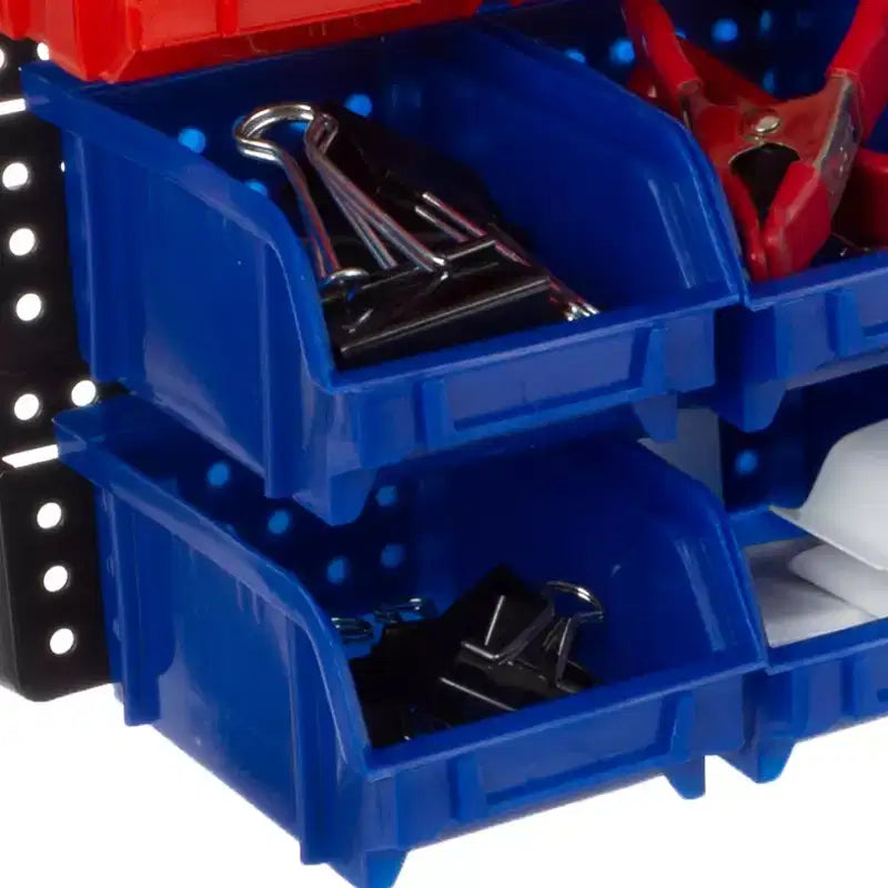 Fleming Supply Scaffale Organizer da Parete con 30 Scomparti - Rosso/Blu