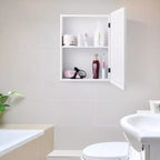 Costway Mobiletto a Specchio da Bagno Pensile da Cucina per Medicinali con Ripiano Regolabile