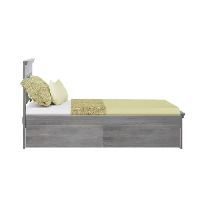 Struttura letto matrimoniale Max & Lily con cassetti contenitore, piattaforma letto in legno massello per bambini