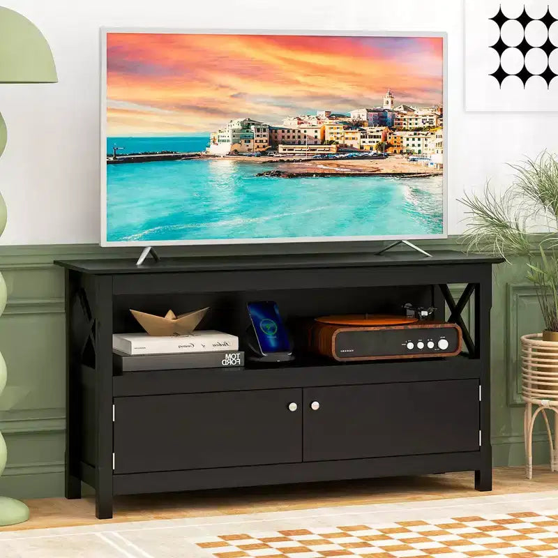 Costway Mobile TV Autoportante in Legno Consolle TV Media e Intrattenimento