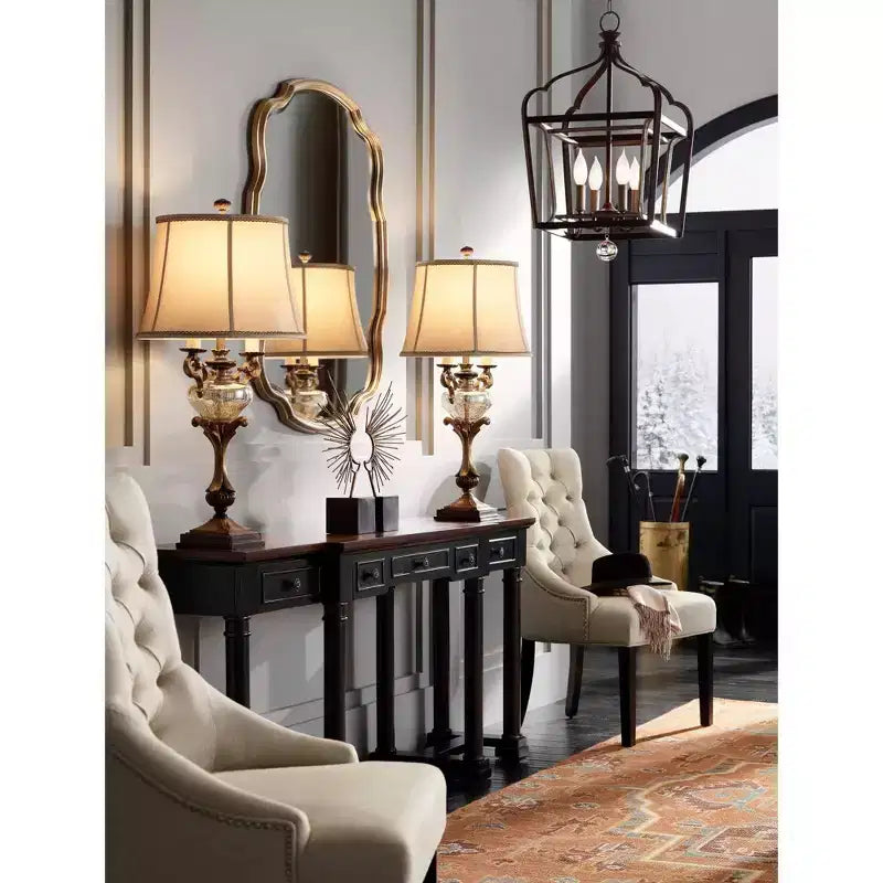 Specchio da parete decorativo rettangolare con parte superiore ad arco Uttermost cornice moderna argento champagne 20 1/4 di larghezza per bagno, camera da letto e soggiorno