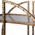 Carrello bar Uttermost Zelina largo 30 1/4" color oro antico a 2 ripiani