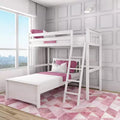 Max & Lily Solid Wood L-Shaped Bunk Bed Twin over Twin for Kids