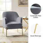 Poltrona d'accento imbottita Odo in velluto comoda per salotto | Karat Home