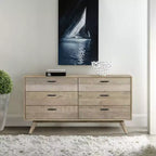 Cassettiera Baly a 6 cassetti in stile moderno di metà secolo - Armen Living