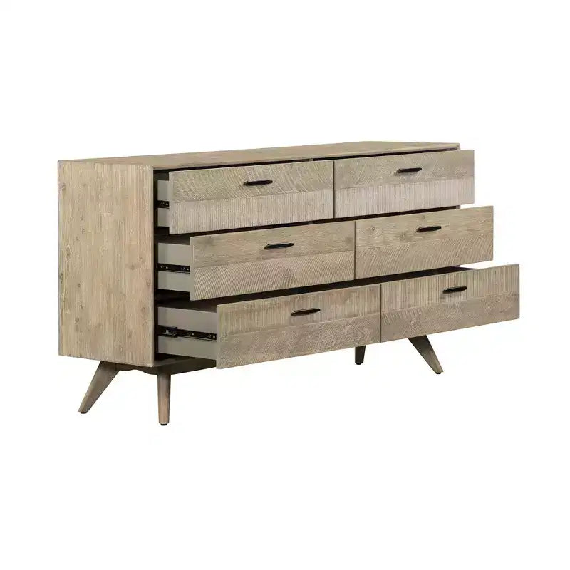 Cassettiera Baly a 6 cassetti in stile moderno di metà secolo - Armen Living