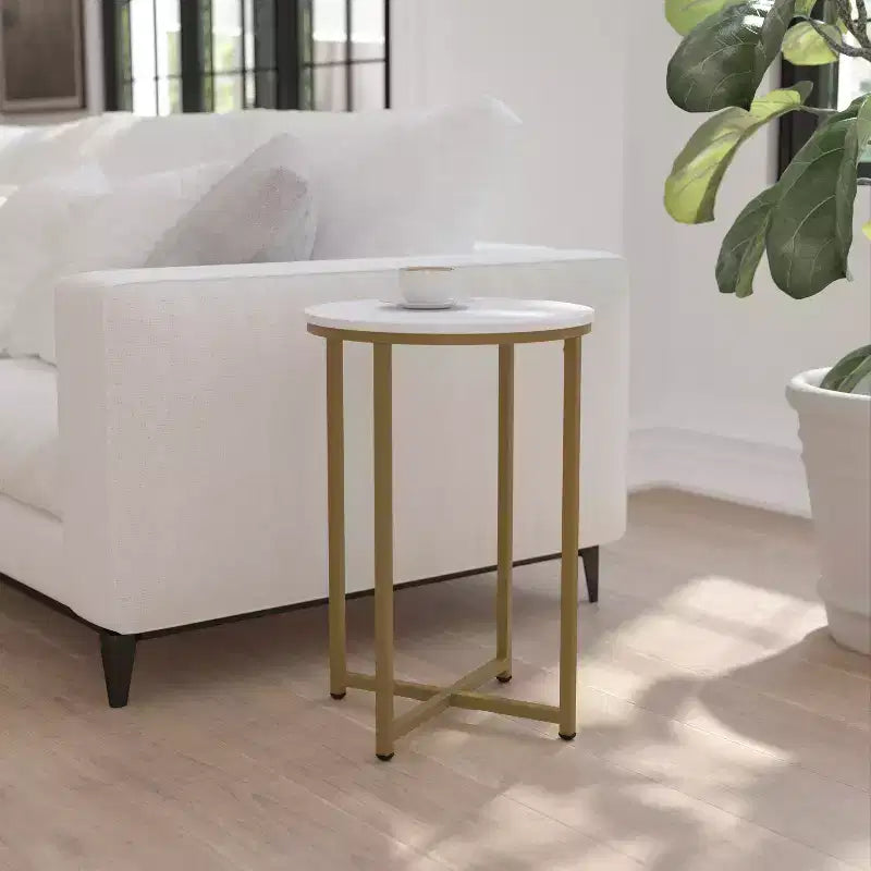 Tavolino Flash Furniture collezione Hampstead – Tavolino d'appoggio moderno in laminato con struttura incrociata