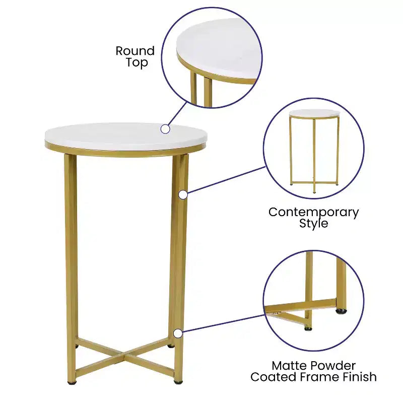 Tavolino Flash Furniture collezione Hampstead – Tavolino d'appoggio moderno in laminato con struttura incrociata