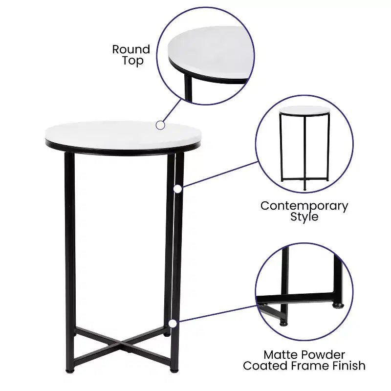 Tavolino Flash Furniture collezione Hampstead – Tavolino d'appoggio moderno in laminato con struttura incrociata