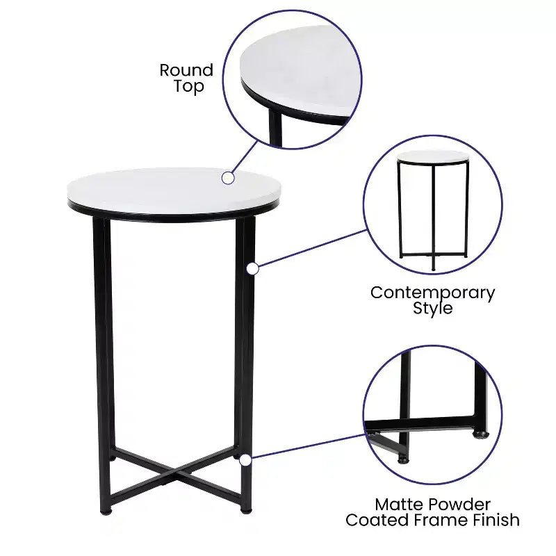 Tavolino Flash Furniture collezione Hampstead – Tavolino d'appoggio moderno in laminato con struttura incrociata